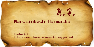 Marczinkech Harmatka névjegykártya